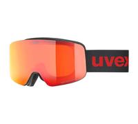 Uvex - Kid's Pwdr Full Mirror S2 (VLT 29%) - Masque de ski - black matt / mirror red