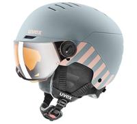 Uvex - Kid's Rocket Visor - Casque de ski - 51-55 cm - rhino / blush matt