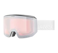 Uvex lace ATTRACT - lunettes de ski pour adults - Catégorie de filtre 2 - anti-buée - white dl/FM silver-ora - one size