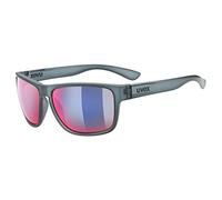 Uvex Lgl 36 Cv - Lunettes de Soleil pour Hommes et Femmes - à Contraste Élevé et Effet Miroir - Catégorie de Filtre 3 - Grey/Plasma Daily - One Size