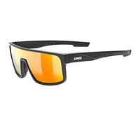 uvex Lgl 51 - Lunettes de Soleil pour Hommes et Femmes - Effet Miroir - Catégorie de Filtre 3 - Black Matt/Red - One Size