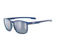 Uvex LGL 52 - lunettes de soleil pour adults - forte protection contre les UV - protection à 100% contre les UVA, UVB et UVC - transparent blue/smoke gray - one size