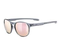 Lunettes Uvex LGL 53 gris clair avec lentille miroir rose