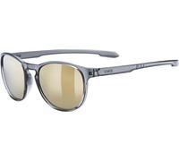 Uvex LGL 53 Lunettes de soleil, monture Smoke, verres Mirror Gold, protection UV 100%, catégorie de filtre 3, unie, taille unique