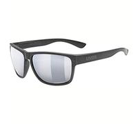 uvex Lgl Ocean P - Lunettes de Soleil pour Hommes et Femmes - Polarisées - Effet Miroir - Black Matt/Silver-Silver - One Size