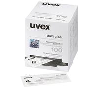 uvex Lot de 100 lingettes nettoyantes humides pour Lunettes emballées Individuellement, sans Silicone, pour des Lunettes Propres Lors de Vos déplacements