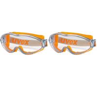Uvex Lunettes de sécurité Ultrasonic Supravision Excellence - Transparent/Gris-Orange (Lot de 2)