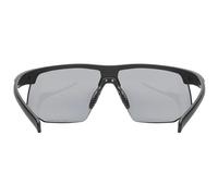 Uvex aerios S V - lunettes de sport étroites et ultralégères à teinte automatique pour adultes avec traitement anti-buée et branches soft - noir mat/fumé - taille unique