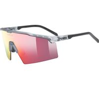 Uvex Flowline Sunglasses Clair Supravision Mirror Red/CAT2 Smoke Matt