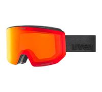 Uvex Masque de ski Lace Attract - noir mat - verre photochromique Mirror Red - anti-buée