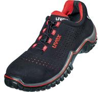 Uvex Motion Style Halbschuhe S1 69988 Noir, rouge (69988) 47 (Weite 11)