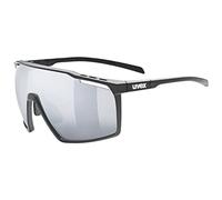 uvex Mtn Perform - Lunettes de Sport pour Hommes et Femmes - Anti-Buée - Confort et Maintien Parfait Sans Points de Pression - Black Matt/Silver - One Size