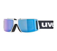 uvex mtn tour - lunettes de sport pour adults - anti-buée - anti-buée - white matt/mir.blue - one size