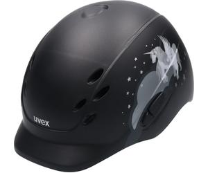 UVEX ONYXX UNICORN casque d'équitation enfant noir-blanc 49-54cm
