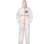 Uvex Overall Disposable Coveralls Blanc, Orange (98375) S