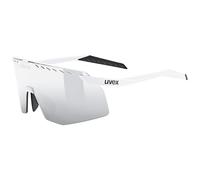 uvex pace stage - lunettes de sport pour adults - protection à 100% contre les UVA, UVB et UVC - anti-buée - white matt/mir.silver - one size