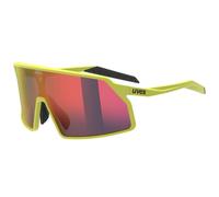 Uvex pace stage rise Lunettes de sport pour adultes - neon yellow/mirror red