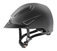uvex Perfexxion Ii - Casque d’équitation Solide pour Hommes et Femmes - Réglage de la Taille Individuel - Ventilation Optimale - Black Matt - 54-55 cm