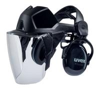 uvex protection faciale visière faceguard 9790212 incl. protection auditive, visière de protection, écran facial, résistant aux produits chimiques, anti-rayures, anti-buée
