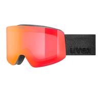 Uvex provoqe FM, lunettes de ski, Adulte unisexe, black matt/mirror red, one size