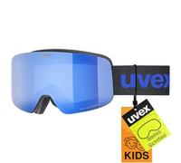 Uvex Pwdr Supravision Ski Goggles Bleu,Noir Mirror Blue Supravision Smoke Clear/CAT2 Enfants