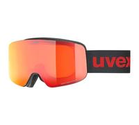uvex pwdr FM, lunettes de ski, Enfant unisexe, black matt/red-clear, one size