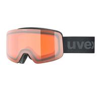 Uvex pwdr LG - lunettes de ski pour enfants - Catégorie de filtre 2 - anti-buée - black m. dl/lasergold-clear - one size