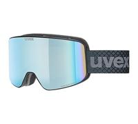 Uvex pyrit FM - lunettes de ski pour adults - Catégorie de filtre 2 - champ de vision élargi et anti-buée - black matt dl/saphir-cleS2 - one size