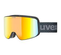 Uvex pyrit FM - lunettes de ski pour adults - Catégorie de filtre 3 - champ de vision élargi et anti-buée - black matt dl/red-clearS3 - one size