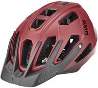 uvex Quatro CC - Casque VTT sûr pour Femmes et Hommes - Ajustement Individuel - visière réglable - Dark Red - Black Matt - 52-57 cm