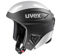 uvex Race + - Casque de Ski pour Hommes et Femmes - Ventilation Optimisée - à Compléter avec Une Mentonnière - Black-Silver - 53-54 cm