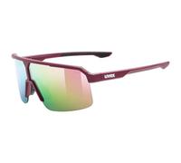 Uvex ramp - lunettes de sport pour adults - protection à 100% contre les UVA, UVB et UVC - confort et maintien parfait sans points de pression - burgundy matt/mir.rose - one size