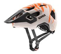 uvex React jr. Bike Helmet for Kids - Warm Grey-Orange matt/52-56 cm
