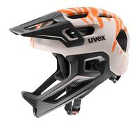 uvex React Jr. Fullface Casque de vélo pour Enfant Gris-Orange Mat 52-56 cm