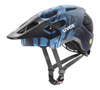 uvex React jr. MIPS - Casque de Bicyclette léger pour Enfants - réglage de la Taille Individuel - système MIPS - Azure-Deep Space Matt - 52-56 cm