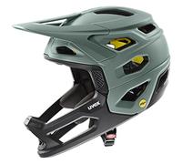 uvex Revolt MIPS - Casque de VTT Extrêmement Léger pour Hommes et Femmes - Système MIPS - Réglage de la Taille Individuel - Moss Green-Black Matt - 52-57 cm