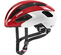 Uvex Rise CC casque de vélo casque de vélo casque de protection vélo casque de vélo unisex red white mat taille (52-56 cm)