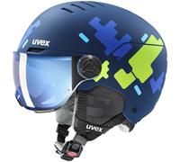 UVEX ROCKET JUNIOR VISOR casque de ski enfant bleu mat-puzzle 51-55cm