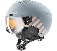 Casque visière Uvex Rocket Junior Visor (rhino blush mat) enfant 51-55