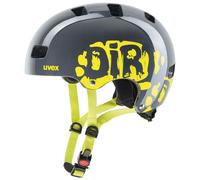 uvex Kid 3 - Casque de vélo Robuste pour Enfants - Ajustement Individuel - Rembourrage intérieur Lavable - Dirtbike Grey-Lime - 51-55 cm