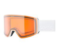 Uvex scenic LG, lunettes de ski, Adulte unisexe, white matt/orange, one size