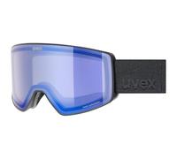 Uvex scenic P, lunettes de ski, Adulte unisexe, black matt/mirror blue-pola, one size