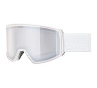 Uvex scenic P, lunettes de ski, Adulte unisexe, white matt/mirror silver-pola, one size