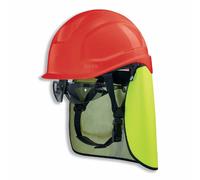 UVEX Schutzhelm pheos S-KR IES mit Schutzbrille und Nackenschutz - Casque de sécurité - Set incl. lunettes de protection avec BG Bau promotion couleur:rouge