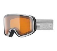 Uvex Scribble Lg - Masque de Ski pour Enfants - à Contraste Accentué - Champ de Vision Élargi et Anti-Buée - Rhino/lasergold-Clear - One Size