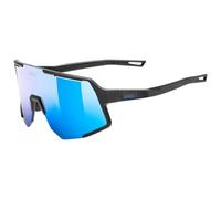 uvex sequenze - lunettes de sport pour adults - protection à 100% contre les UVA, UVB et UVC - anti-buée - black matt/mir.blue - one size