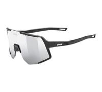 uvex sequenze - lunettes de sport pour adults - protection à 100% contre les UVA, UVB et UVC - anti-buée - black matt/mir.silver - one size