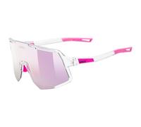 uvex sequenze - lunettes de sport pour adults - protection à 100% contre les UVA, UVB et UVC - anti-buée - clear/mir.pink - one size