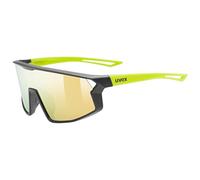 uvex skyrise jr., lunettes de sport, Enfant unisexe, black-yellow matt, one size