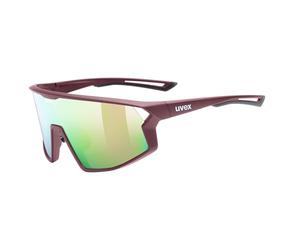 uvex skyryse - lunettes de sport pour adults - forte protection contre les UV - protection à 100% contre les UVA, UVB et UVC - burgundy matt/rose mirror - one size